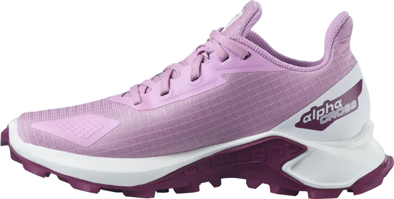 Salomon Alphacross Blast Junior Running Shoe in Orchid/White/Plum Caspia-3